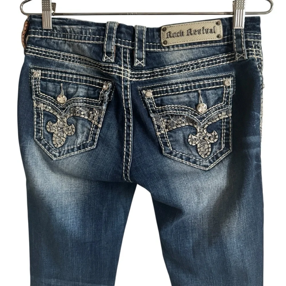 Rock Revival Berry Straight Stretch Jean, Size 28
